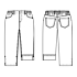 Spodnie Capri unisex, PULL-ON, Harmony