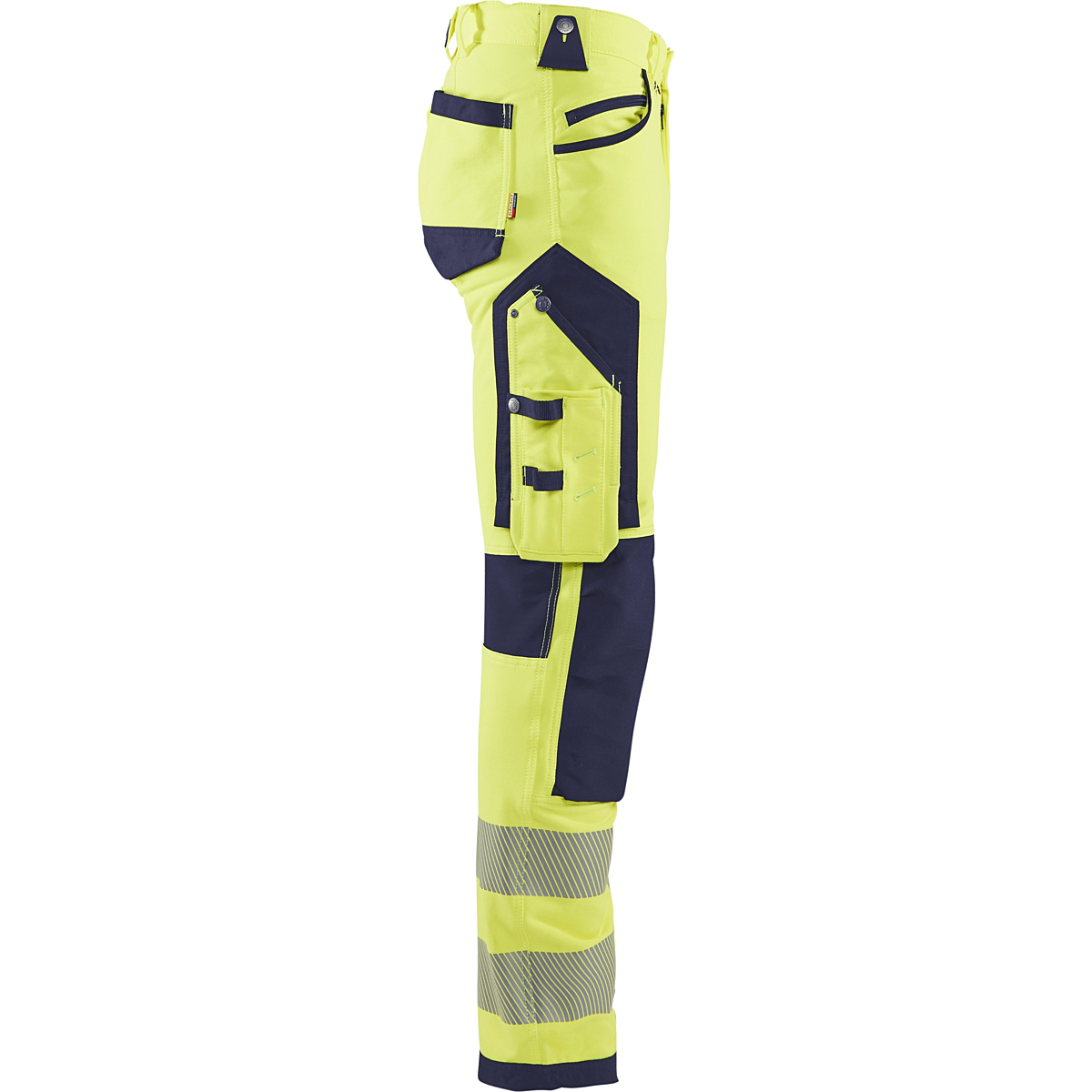 Spodnie Hi-Vis, rozciągliwe w 4 kierunkach, bez kieszeni na gwoździe