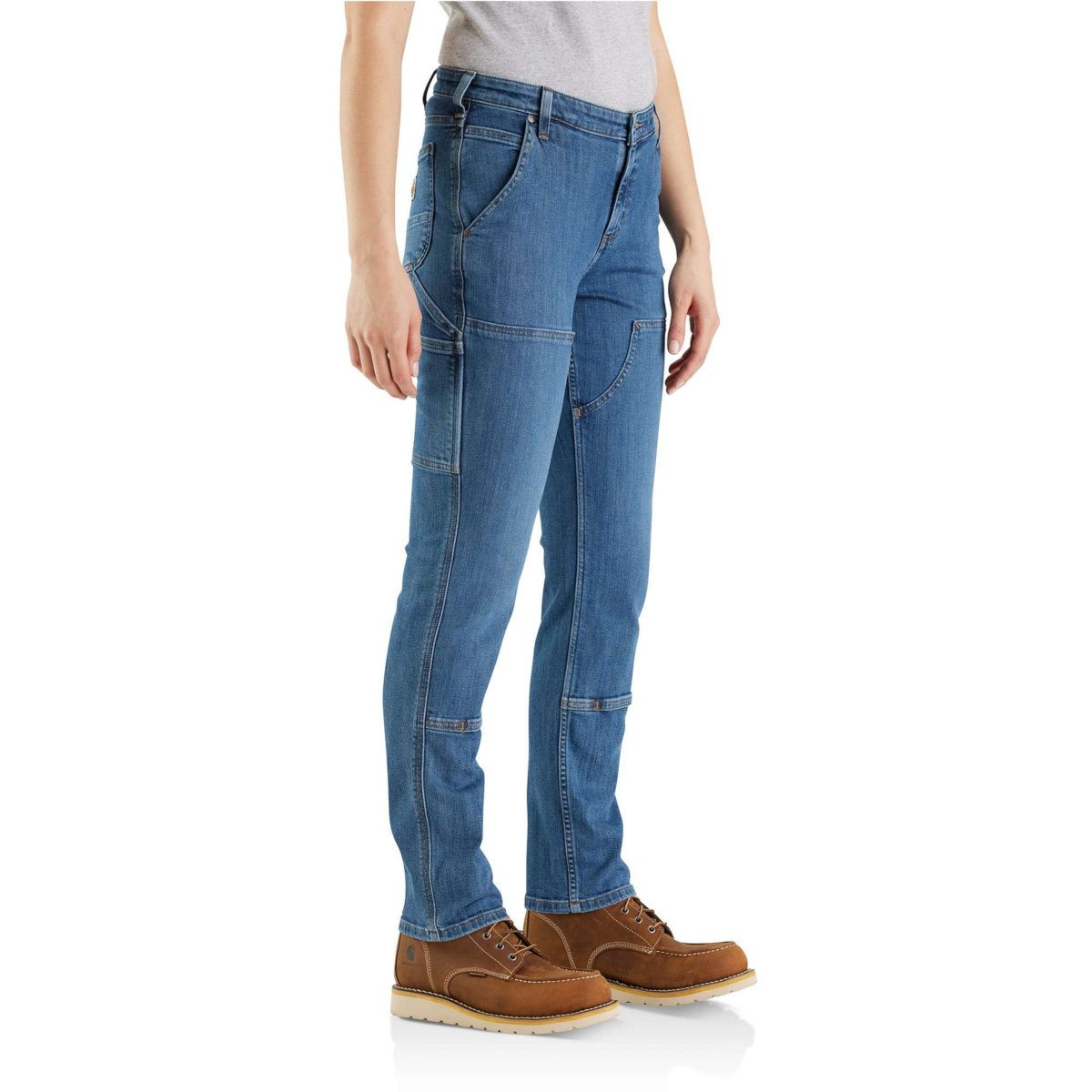 Jeansy Rugged Flex® relaxed fit z podwójnym przodem i prostymi nogawkami